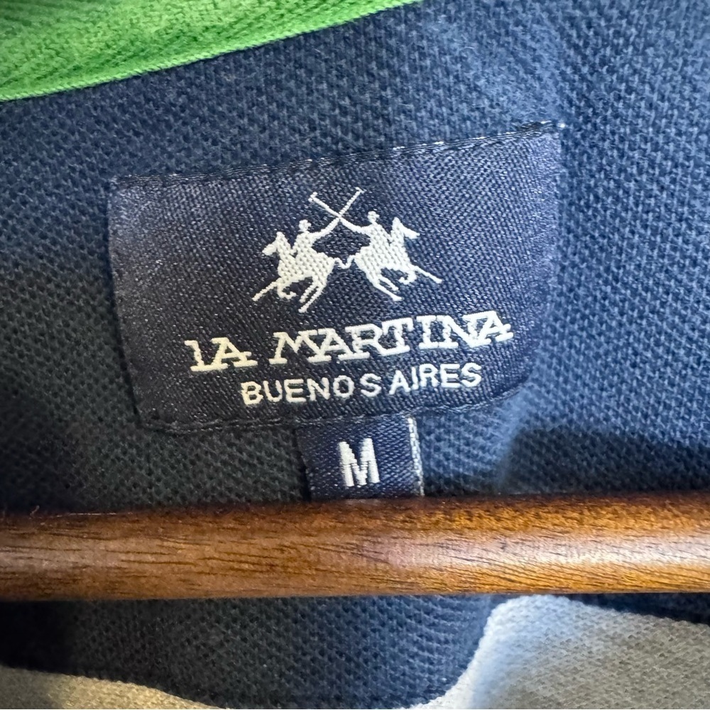 Vintage La Martina Italia Buenos Aires Grey Slim Fit Polo Shirt - Picture 7 of 15